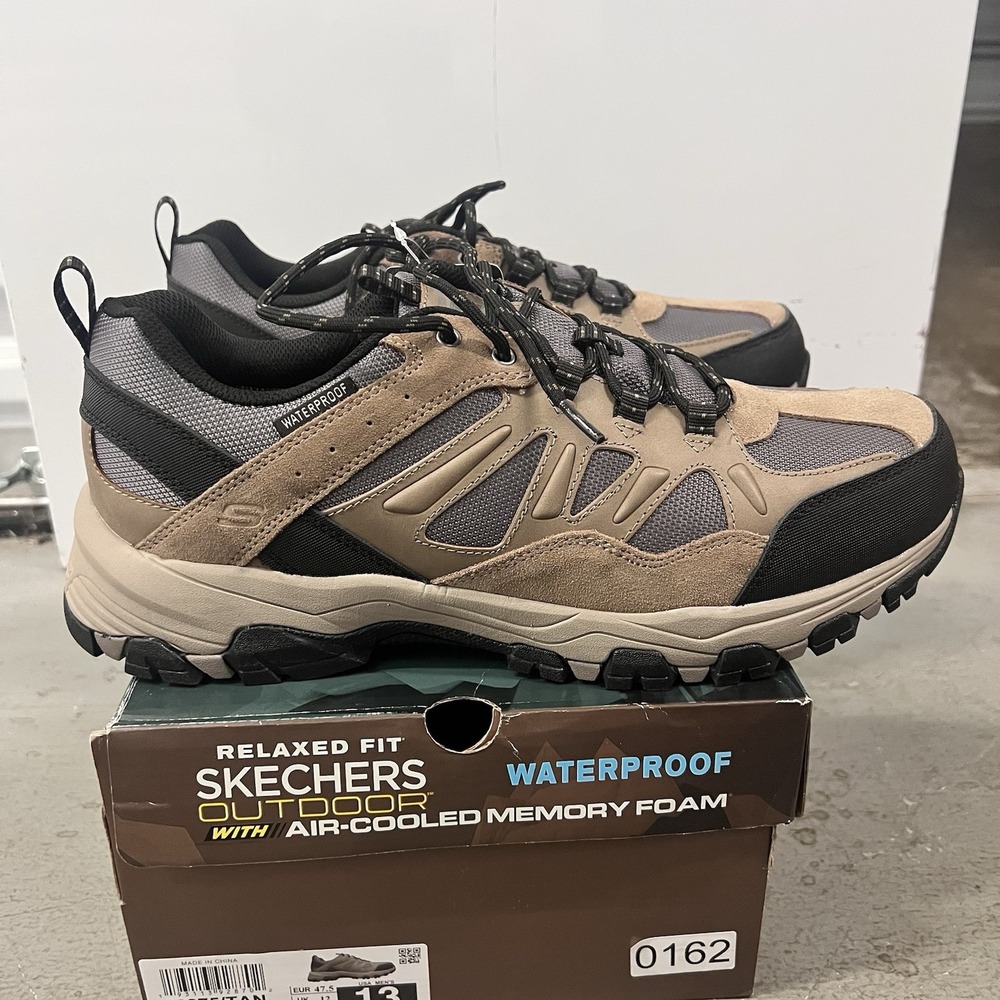 NEW Skechers Men's 13 Selmen-ENAGO Hiking Shoes Tan Relaxed Fit‎ 66275 Outdoors